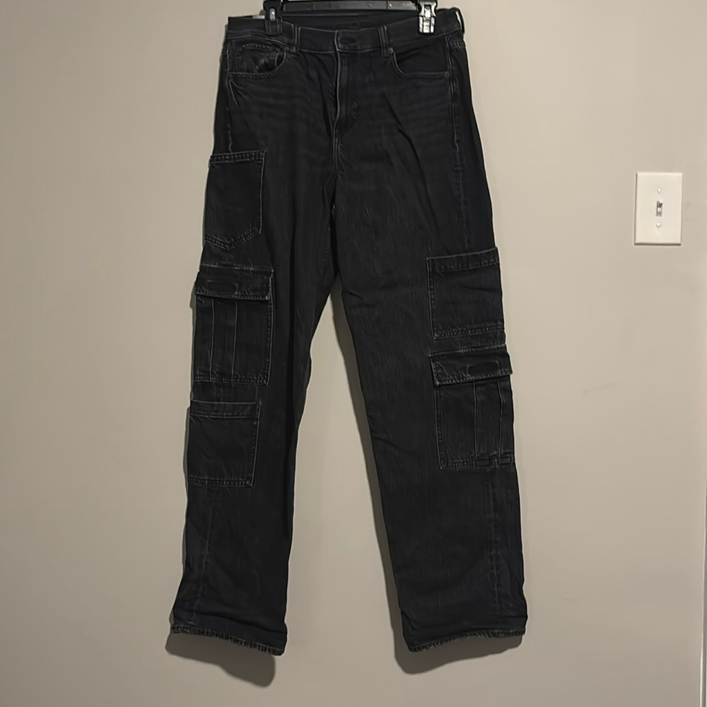 American Eagle black womens cargo pants